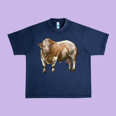 Simmental Bull Urban Heavy Tee Designed By Lillyallendesigns