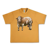 Peanut Butter simmental bull Urban Heavy Tee - LillyAllenDesigns
