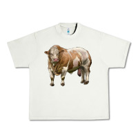 Pistachio simmental bull Urban Heavy Tee - LillyAllenDesigns