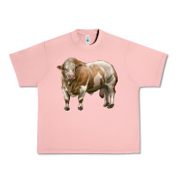Salmon simmental bull Urban Heavy Tee - LillyAllenDesigns