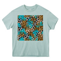 Arona turquoise glitter cowhide leopard seamless pattern Heavy Core Tee - BundleAndBundleShop