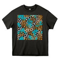 Asphalt turquoise glitter cowhide leopard seamless pattern Heavy Core Tee - BundleAndBundleShop