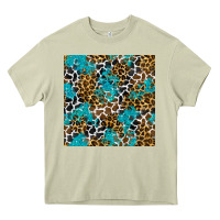 Mossy turquoise glitter cowhide leopard seamless pattern Heavy Core Tee - BundleAndBundleShop