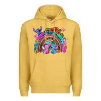 Antique Gold stitch and lilo rainbow Premium Hoodie - AdoDesignShop