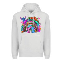 Dove Grey stitch and lilo rainbow Premium Hoodie - AdoDesignShop