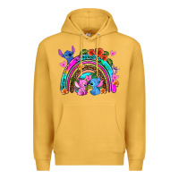 Mustard stitch and lilo rainbow Premium Hoodie - AdoDesignShop