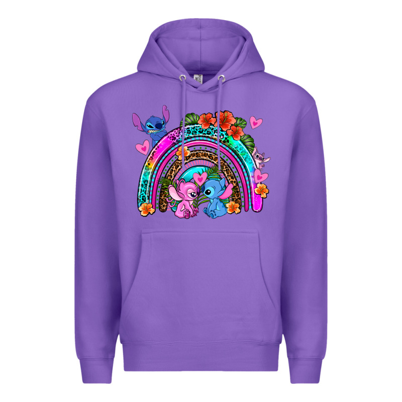 Stitch And Lilo Rainbow Premium Hoodie by AdoDesignShop | Teevron