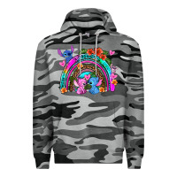 Slate Camo stitch and lilo rainbow Premium Hoodie - AdoDesignShop