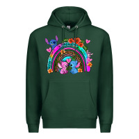Sports Green stitch and lilo rainbow Premium Hoodie - AdoDesignShop