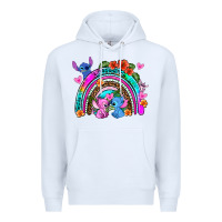 White stitch and lilo rainbow Premium Hoodie - AdoDesignShop