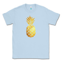 Dusty Blue gold pineapple Classic Tee - linhVisuals