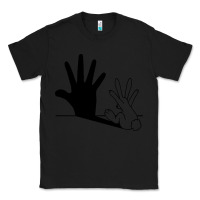 Black rabbit hand shadow Classic Tee - linhVisuals