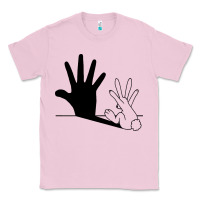 Bubblegum Pink rabbit hand shadow Classic Tee - linhVisuals