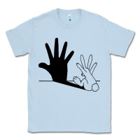 Dusty Blue rabbit hand shadow Classic Tee - linhVisuals