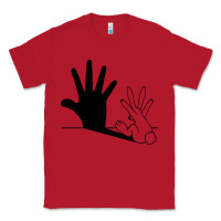 Red rabbit hand shadow Classic Tee - linhVisuals