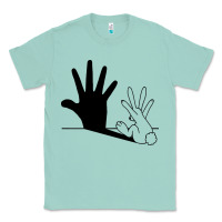 Seafoam rabbit hand shadow Classic Tee - linhVisuals