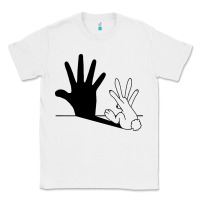 White rabbit hand shadow Classic Tee - linhVisuals