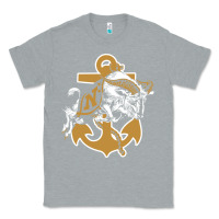 Heather Grey navy midshipmen Classic Tee - linhVisuals