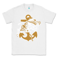 White navy midshipmen Classic Tee - linhVisuals