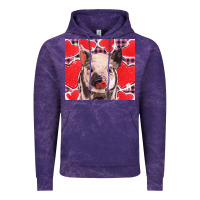 Cloud Purple valentine's day glitter hearts pig Vintage Hoodie - BarkalooDesign
