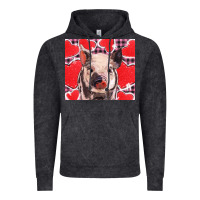 Vintage Black valentine's day glitter hearts pig Vintage Hoodie - BarkalooDesign