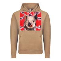 Vintage Coffee valentine's day glitter hearts pig Vintage Hoodie - BarkalooDesign