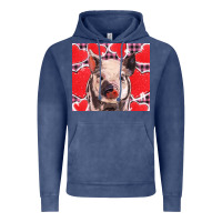 Vintage Denim valentine's day glitter hearts pig Vintage Hoodie - BarkalooDesign
