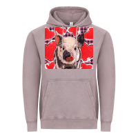 Vintage Zinc valentine's day glitter hearts pig Vintage Hoodie - BarkalooDesign