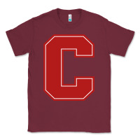 Burgundy cornell big red Classic Tee - linhVisuals
