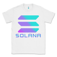 White solana cryptocurrency solana Classic Tee - linhVisuals