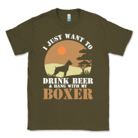 Army Green boxer beer dog lover t  shirt boxer beer dog lover t  shirt Classic Tee - linhVisuals