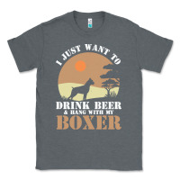 Charcoal Heather boxer beer dog lover t  shirt boxer beer dog lover t  shirt Classic Tee - linhVisuals