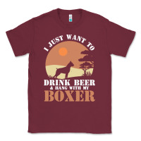 Burgundy boxer beer dog lover t  shirt boxer beer dog lover t  shirt Classic Tee - linhVisuals