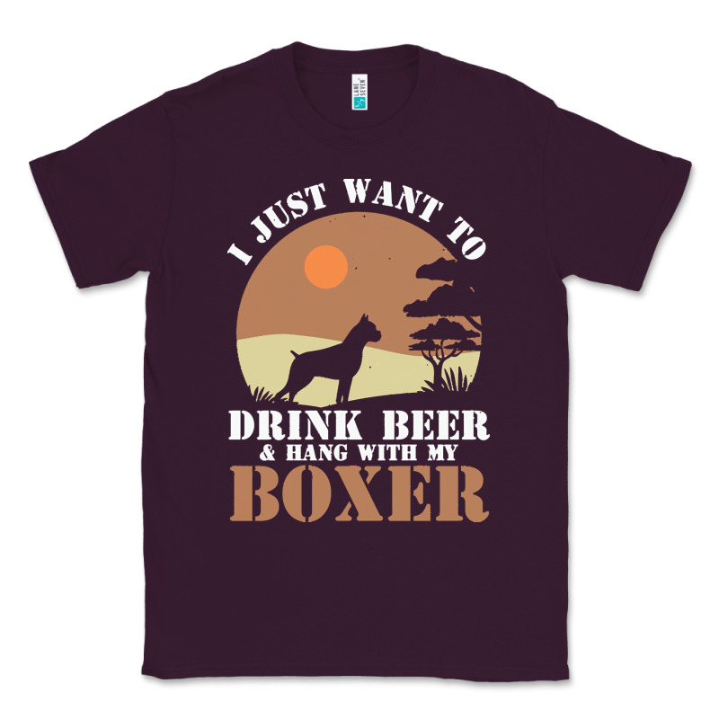 Boxer Beer Dog Lover T  Shirt Boxer Beer Dog Lover T  Shirt Classic Tee by linhVisuals | Teevron