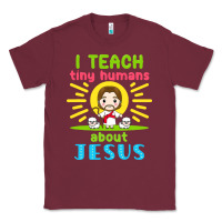 Burgundy i teach tiny humans about jesus Classic Tee - linhVisuals