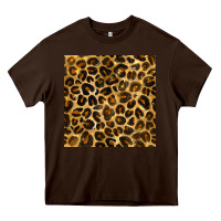 Chocolate Brown leopard seamless pattern Heavy Core Tee - BundleAndBundleShop