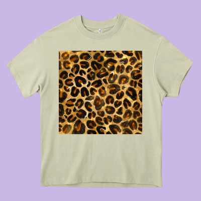 Leopard Seamless Pattern Heavy Core Tee Designed By Bundleandbundleshop