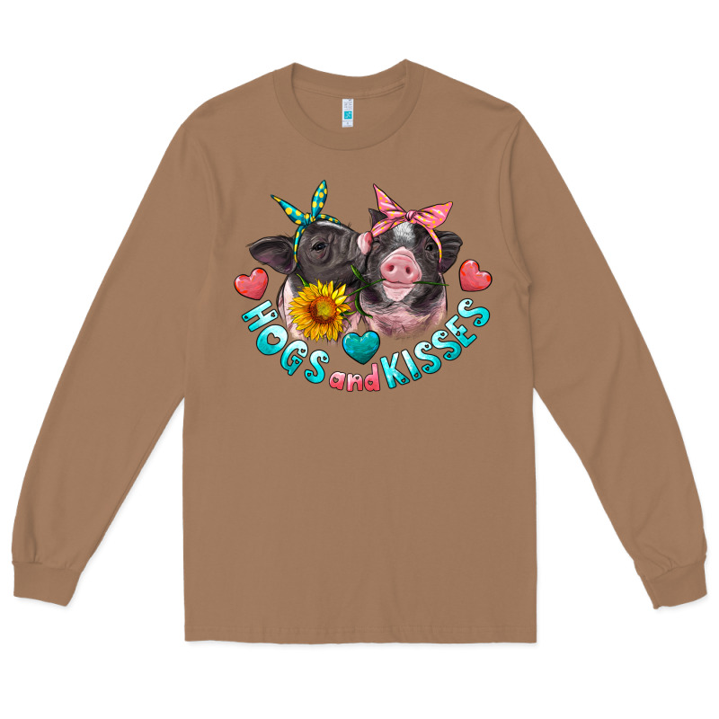 Hogs And Kisses Pigs Long Sleeve Tee by Artiststas | Teevron