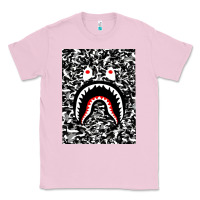 Bubblegum Pink Bape Shark Army Classic Tee - linhVisuals
