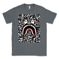 Charcoal Heather Bape Shark Army Classic Tee - linhVisuals