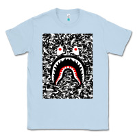 Dusty Blue Bape Shark Army Classic Tee - linhVisuals