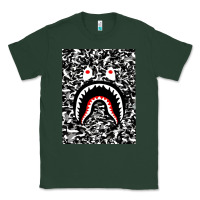 Sports Green Bape Shark Army Classic Tee - linhVisuals