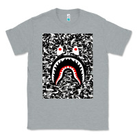 Heather Grey Bape Shark Army Classic Tee - linhVisuals