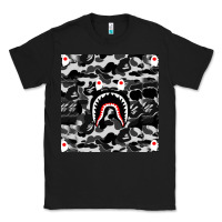 Black Bape Shark Army Classic Tee - linhVisuals