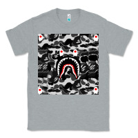 Heather Grey Bape Shark Army Classic Tee - linhVisuals