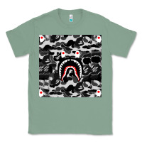Sage Bape Shark Army Classic Tee - linhVisuals
