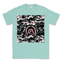 Seafoam Bape Shark Army Classic Tee - linhVisuals
