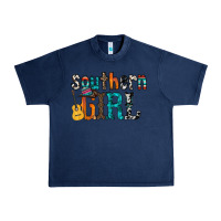 Navy southern girl Urban Heavy Tee - RacoonDesign