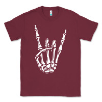 Burgundy rock on skeleton hand Classic Tee - linhVisuals