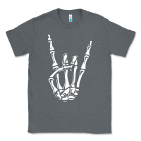 Charcoal Heather rock on skeleton hand Classic Tee - linhVisuals